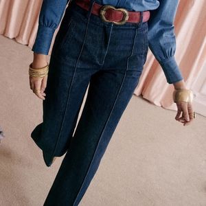Sezane Lukas Trousers in Indigo, size 36
